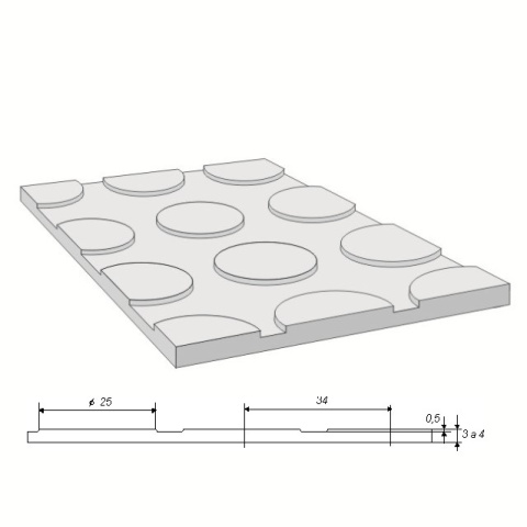 3 mm - Molet -Wykładzina gumowa 70°Sh, grubość 3-4 mm, szerokość 1200 do 2000 mm 3 mm - Molet -Wykładzina gumowa 70°Sh, grubość 3-4 mm, szerokość 1200 do 2000 mm