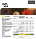 8 mm -B571 NBR (65°ShA) - FDA biała, olejoodporna, guma 65°Sh szerokość 1400 mm (-35/+110°C)