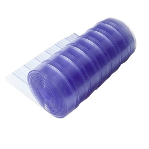 3 mm -FOLIA WISZĄCA PVC RYFLOWANA - Taśma transparentna 2 do 3 mm, szerokość 200 / 300 mm (-15° / +50° C)