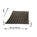 3 mm - Wykładzina gumowa ryflowana SBR 65°Sh, grubość 3 mm, szerokość 1200 mm