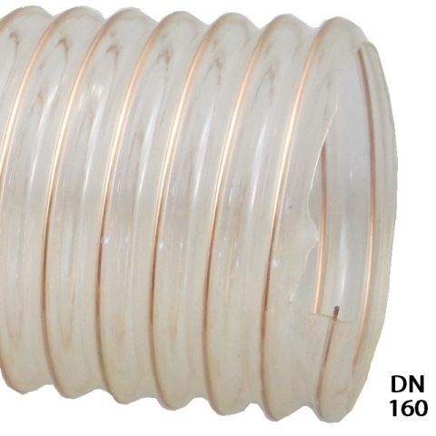 120 mm - POLIURETANO FLEX® H - Wąż FDA do odsysania substancji ściernych, wodoodporny - 1,1 mm