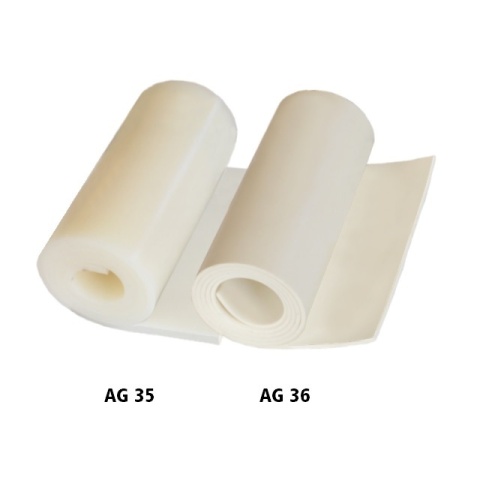1,5 mm - SILIKON AG 36 - Silex- FDA biała guma 60°Sh, szerokość 1200 mm (-60°/+230°C)