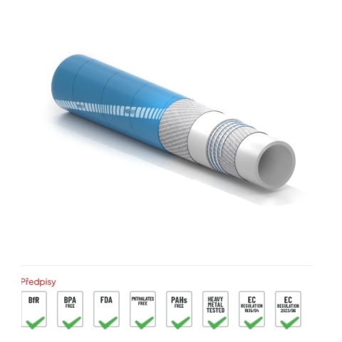 20 mm - MILK SERVICE - FDA - Wąż ssąco tłoczny do mleka, alkoholu