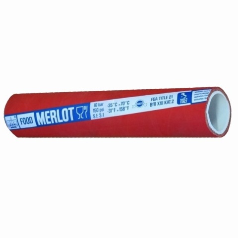 32 mm - MERLOT - FDA - Wąż tłoczny do produktów spożywczych, piwa i alkoholu do 72%