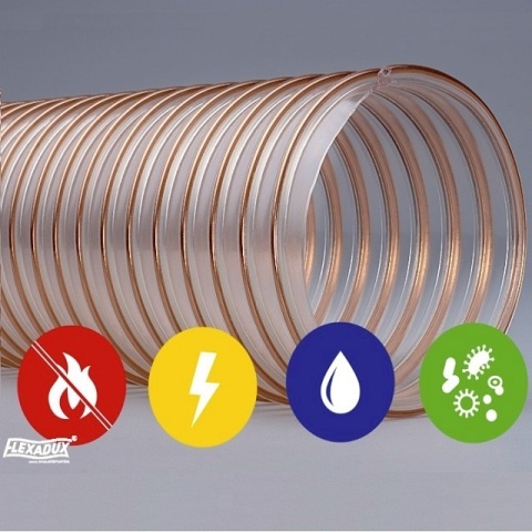 50 mm - SMARTFLEX - Wąż antystatyczny, trudnopalny (Atex) - 1,4 mm