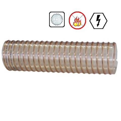 100 mm - SMARTFLEX - Wąż antystatyczny, trudnopalny (Atex) - 1,4 mm